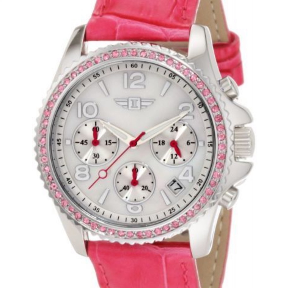Invicta Mother-Of-Pearl Dial Pink Leather Watch